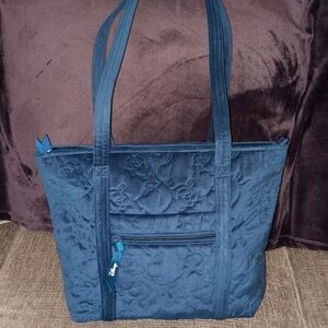Vera Bradley Disney Small Vera Tote In Velvet Bonjure Belle